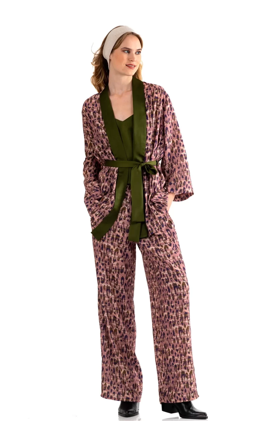 Παντελόνα μακριά με λάστιχο στη μέση White 22 - WT0710