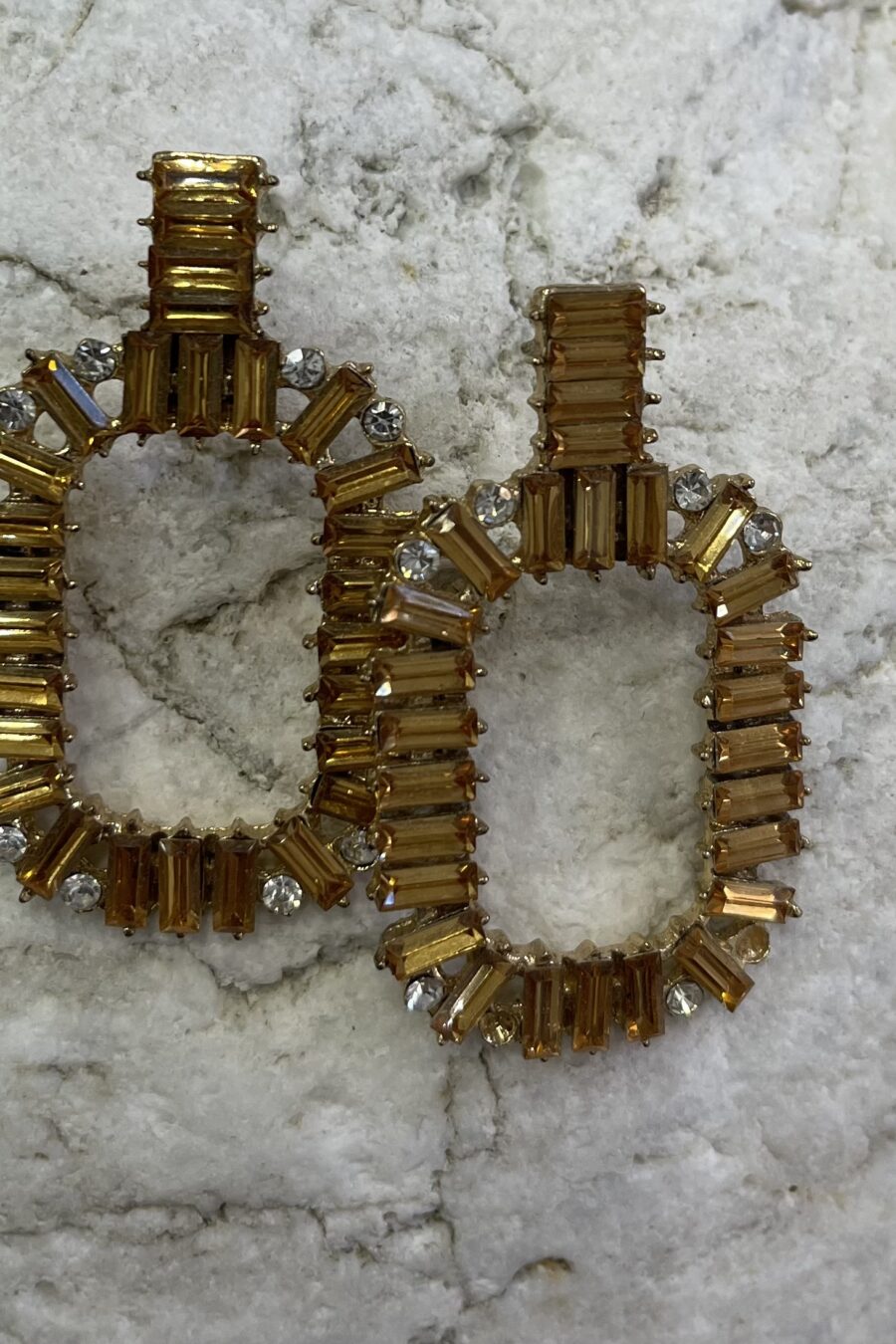 Σκουλαρίκια ατσάλινα με πέτρες