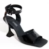 μαύρο πέδιλο λουστρίνι Sandalista - Ballet Noir