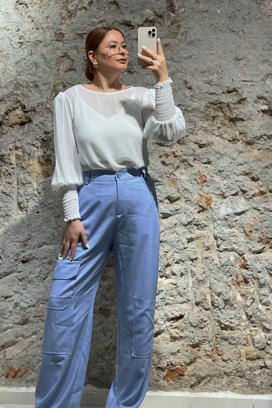 Ψηλόμεση παντελόνα με τσέπες