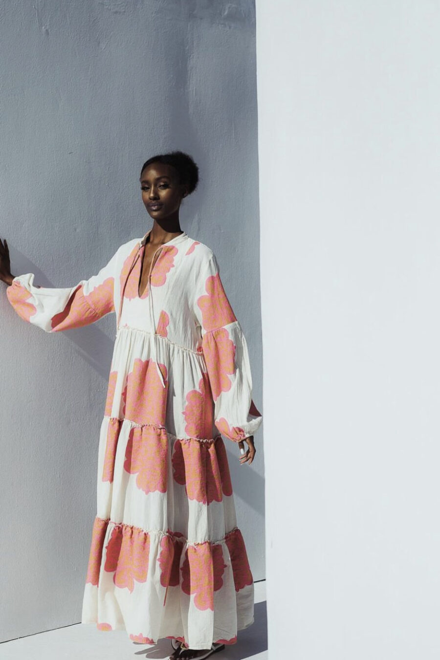 Φόρεμα μακρύ resort με λουλούδια