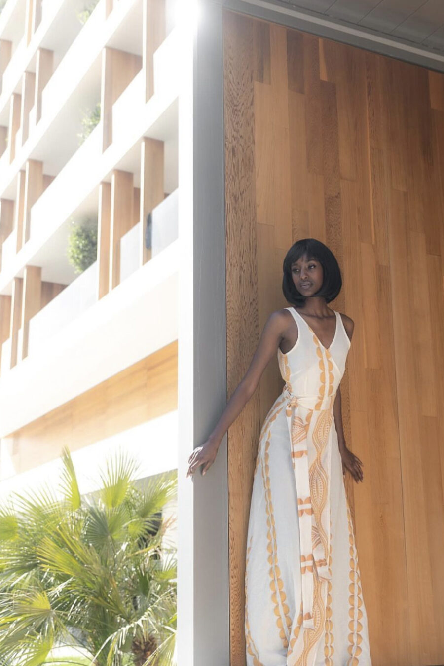 Φόρεμα μακρύ resort με κεντήματα