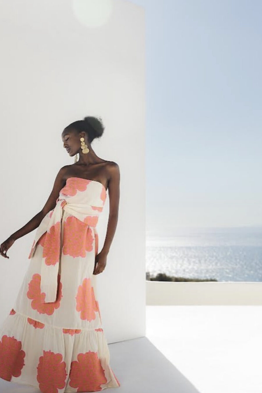 Φόρεμα μακρύ resort με λουλούδια