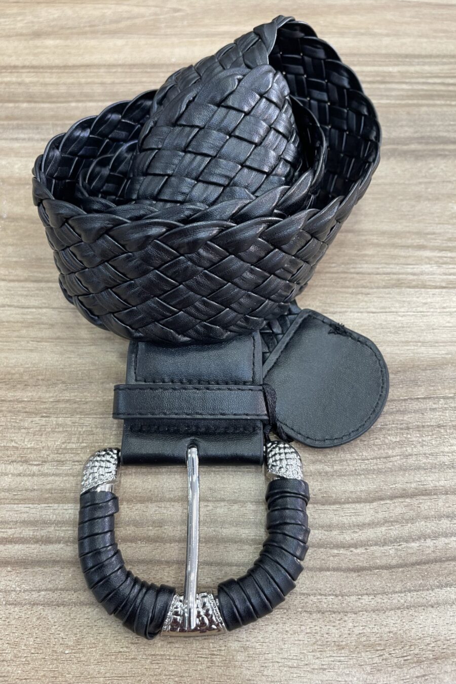 Ζώνη φαρδιά με τετράγωνη αγκράφα