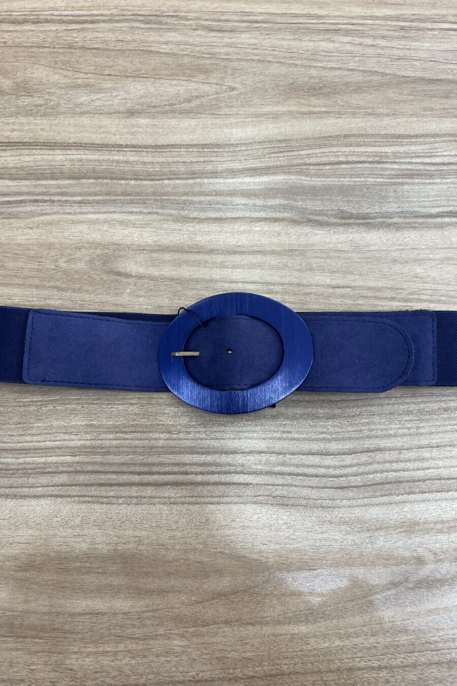 Ζώνη ελαστική με οβάλ γυαλιστερή αγκράφα