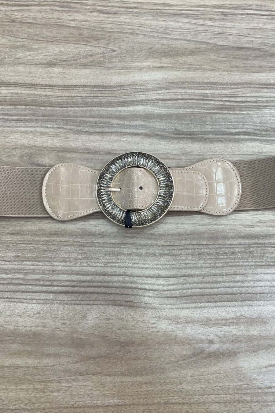 Ζώνη ελαστική με γυαλιστερή αγκράφα