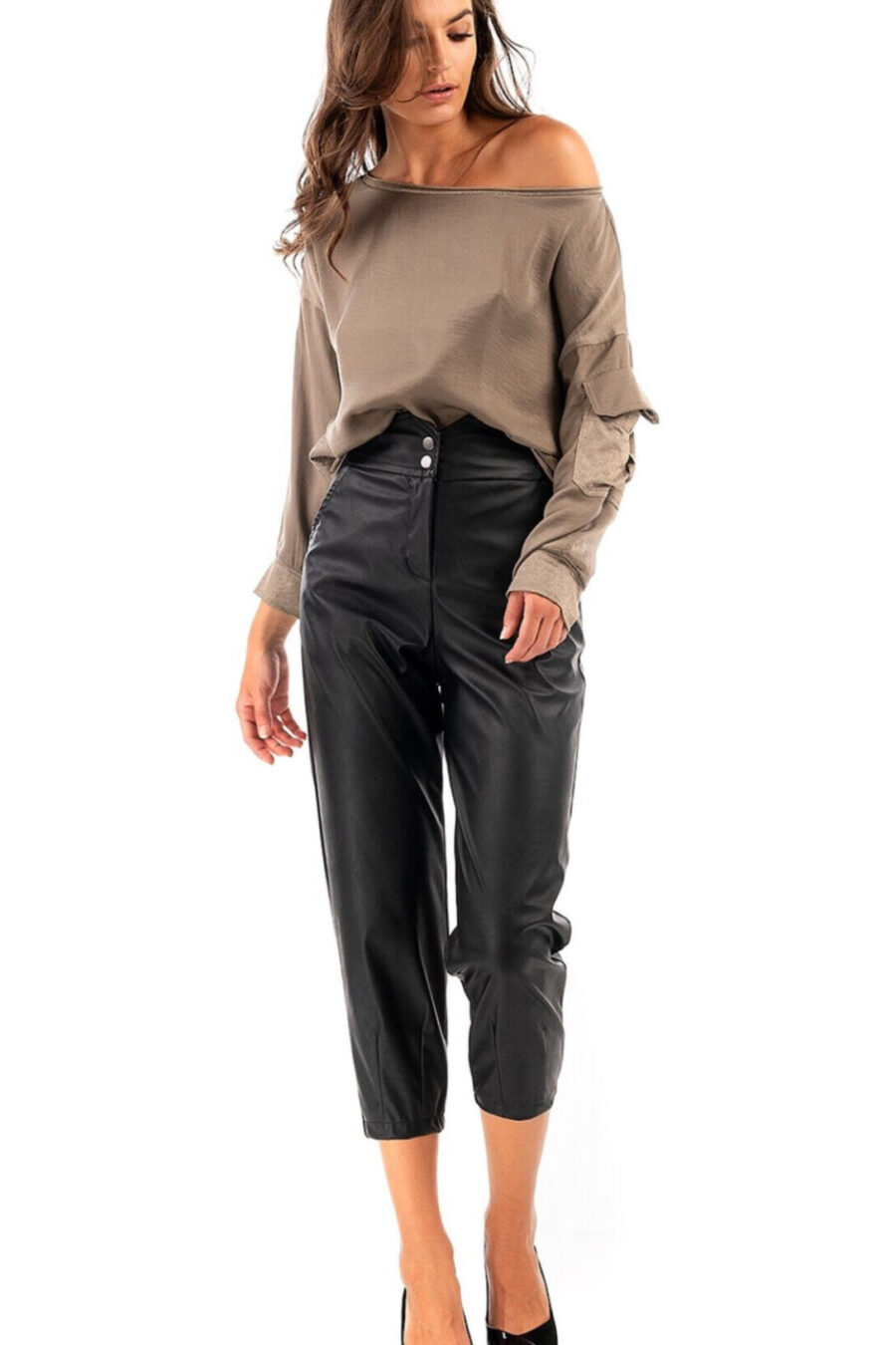 Παντελόνι eco leather με Λάστιχο We Coss – 1036