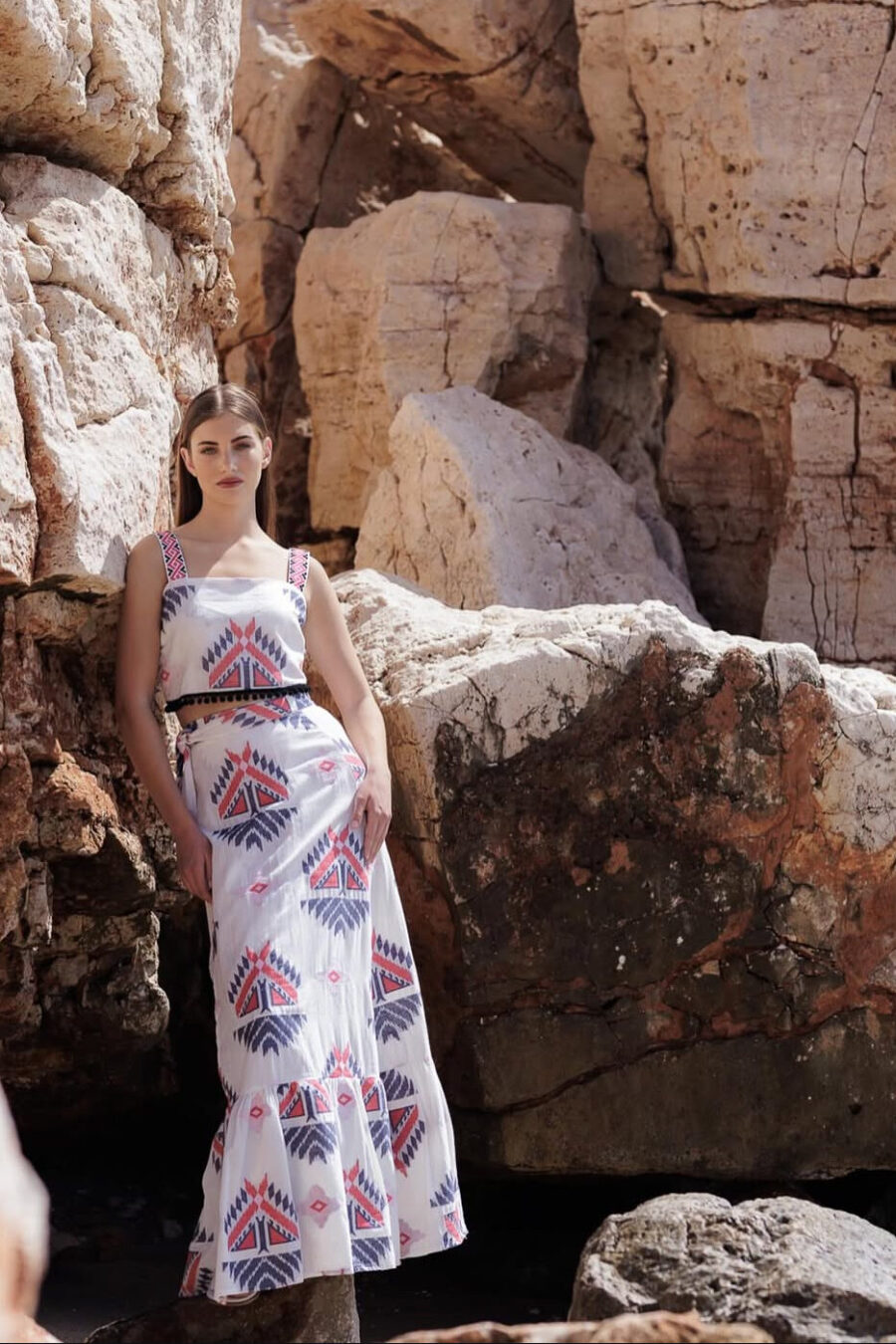 Σετ τοπ με φούστα  resort Aphaia – sxoinousa