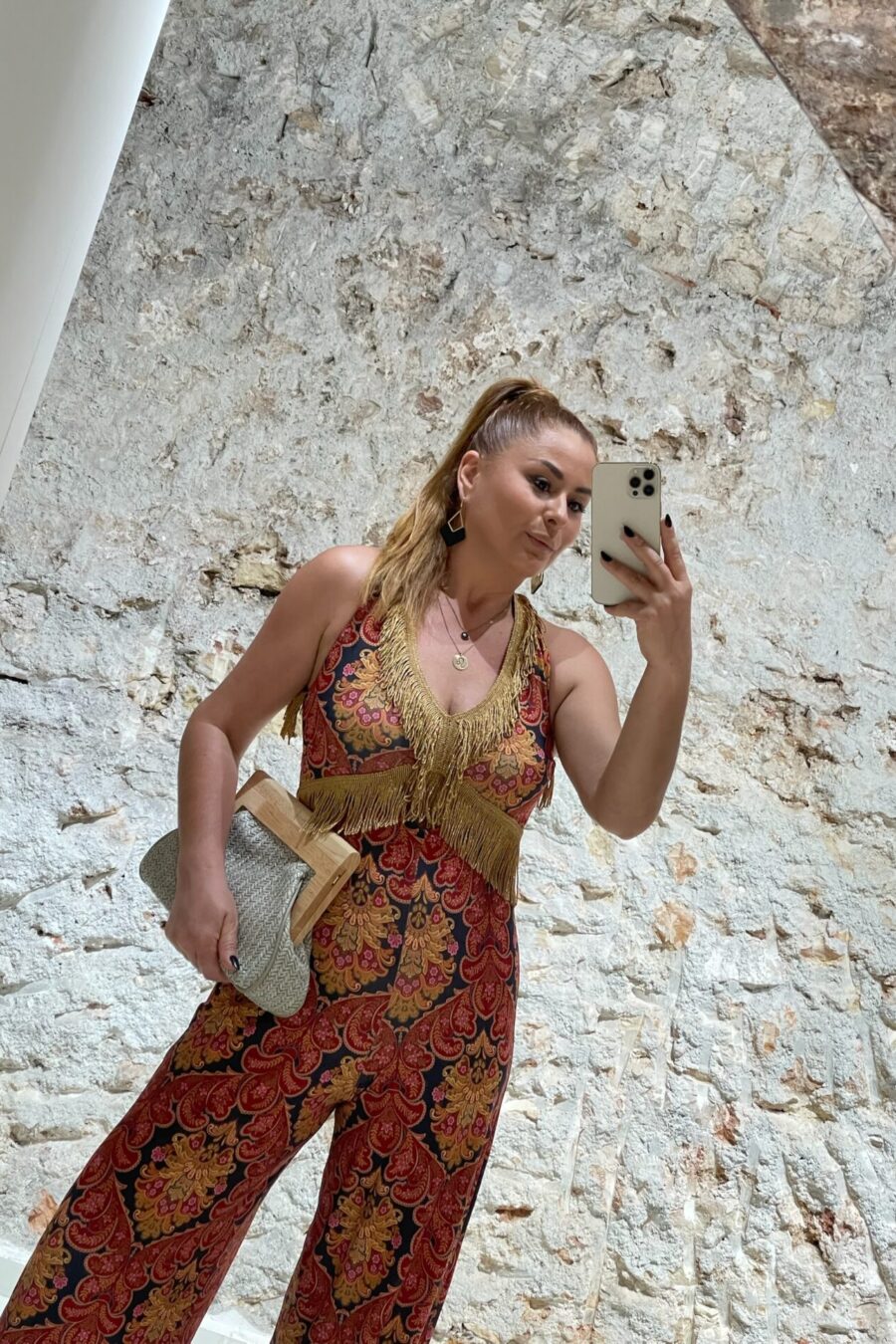 Φόρμα ολόσωμη με κρόσσια We Coss - 6021