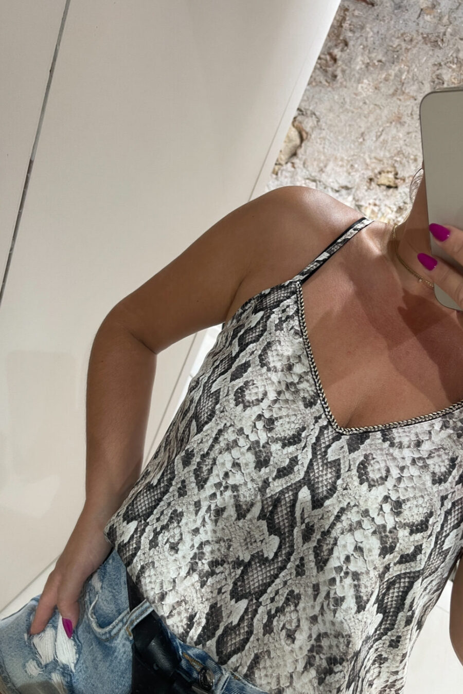 Μπλούζα lingerie σε σατέν όψη We Coss – 0041