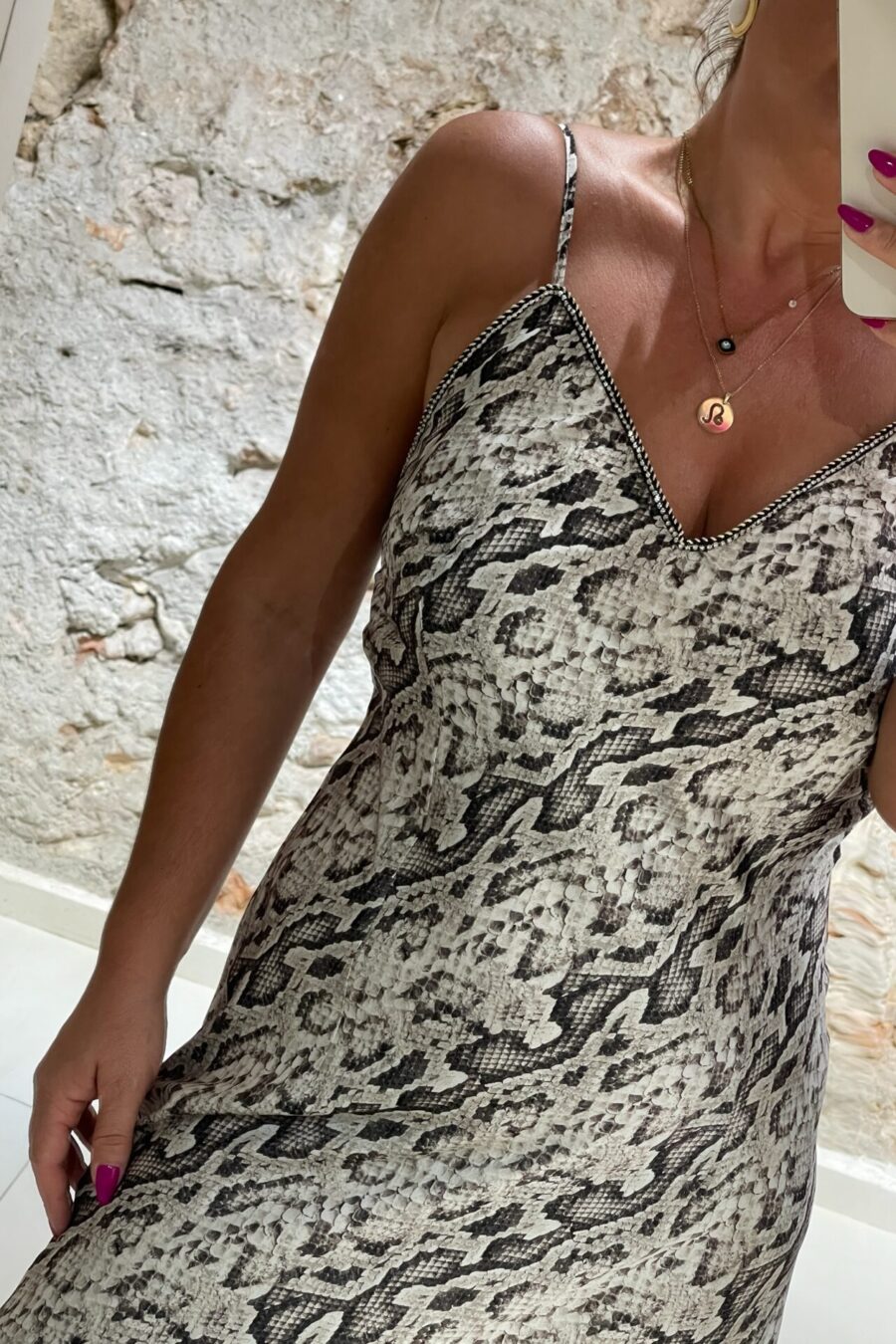 Φόρεμα lingerie σε σατέν όψη We Coss - 2033