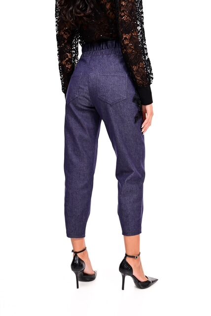 Παντελόνι ψηλόμεσο τύπου τζιν με λάστιχο στη μέση We Coss – 1015 - Image 3