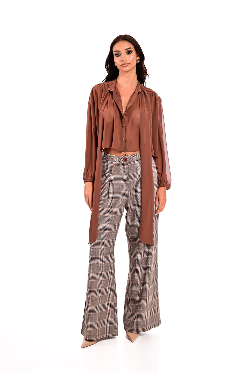 Μπλούζα 3/4 με δέσιμο στο λαιμό We Coss - 5000 - Image 2