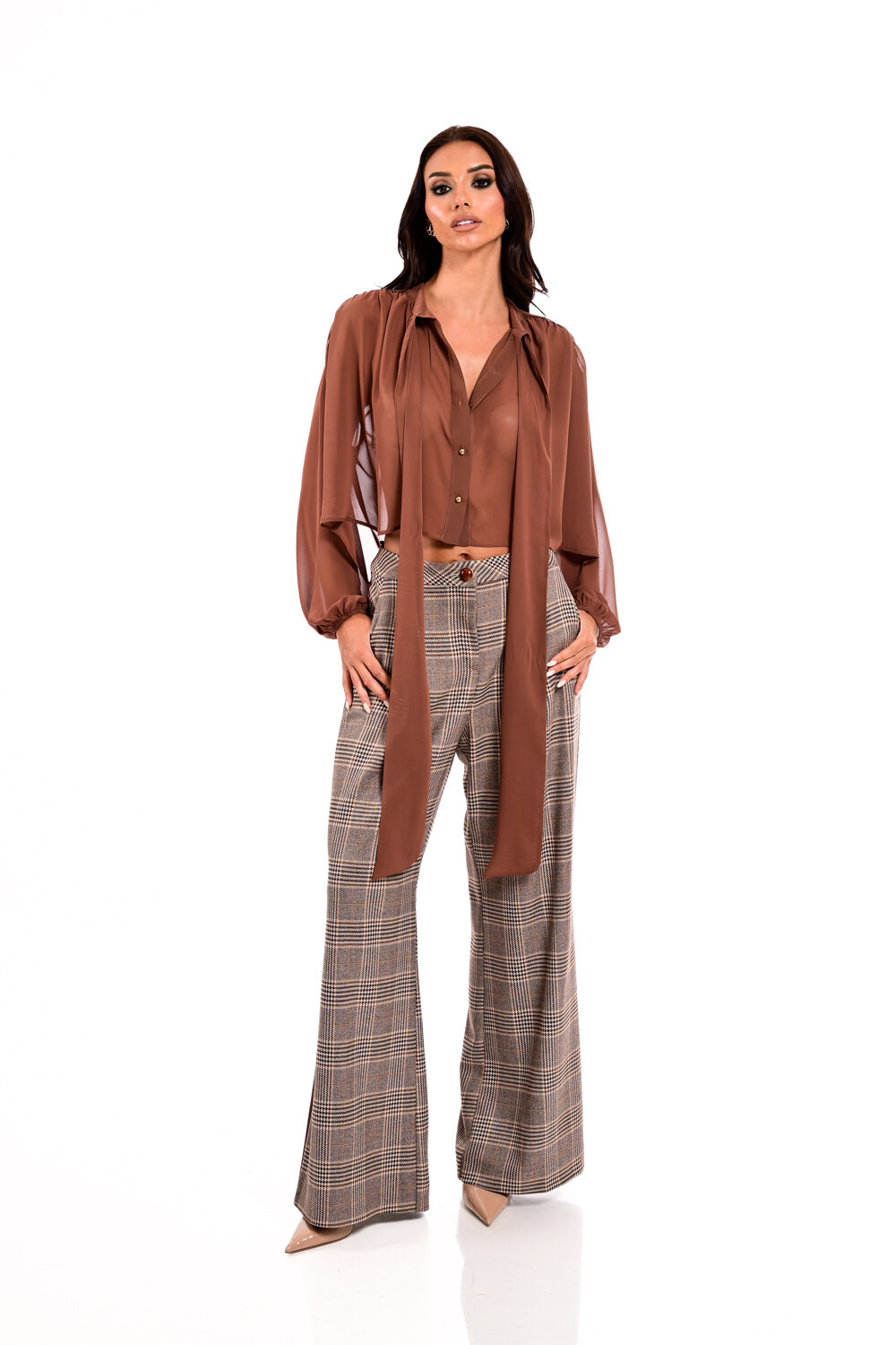 Μπλούζα 3/4 με δέσιμο στο λαιμό We Coss - 5000 - Image 4