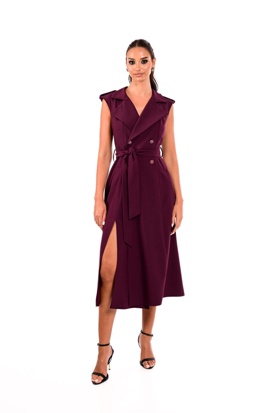 Φόρεμα midi Blazer Style με ζώνη We Coss - 2014