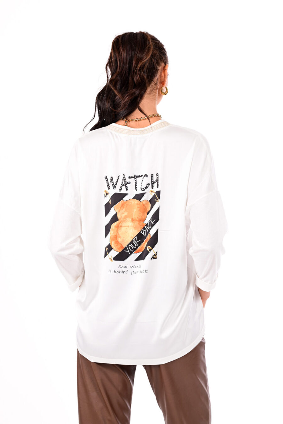 Μπλούζα  με τύπωμα στην πλάτη We Coss -0064