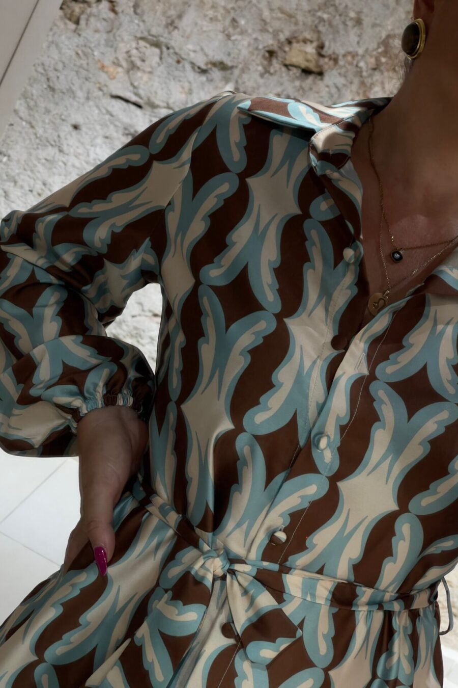 Φόρεμα σεμιζιέ midi με σατέν όψη  White22 - WX0750