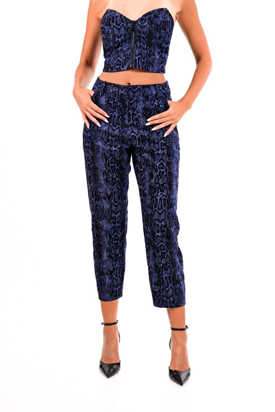 Παντελόνι ψηλόμεσο τύπου τζιν κρόκο We Coss – 1025