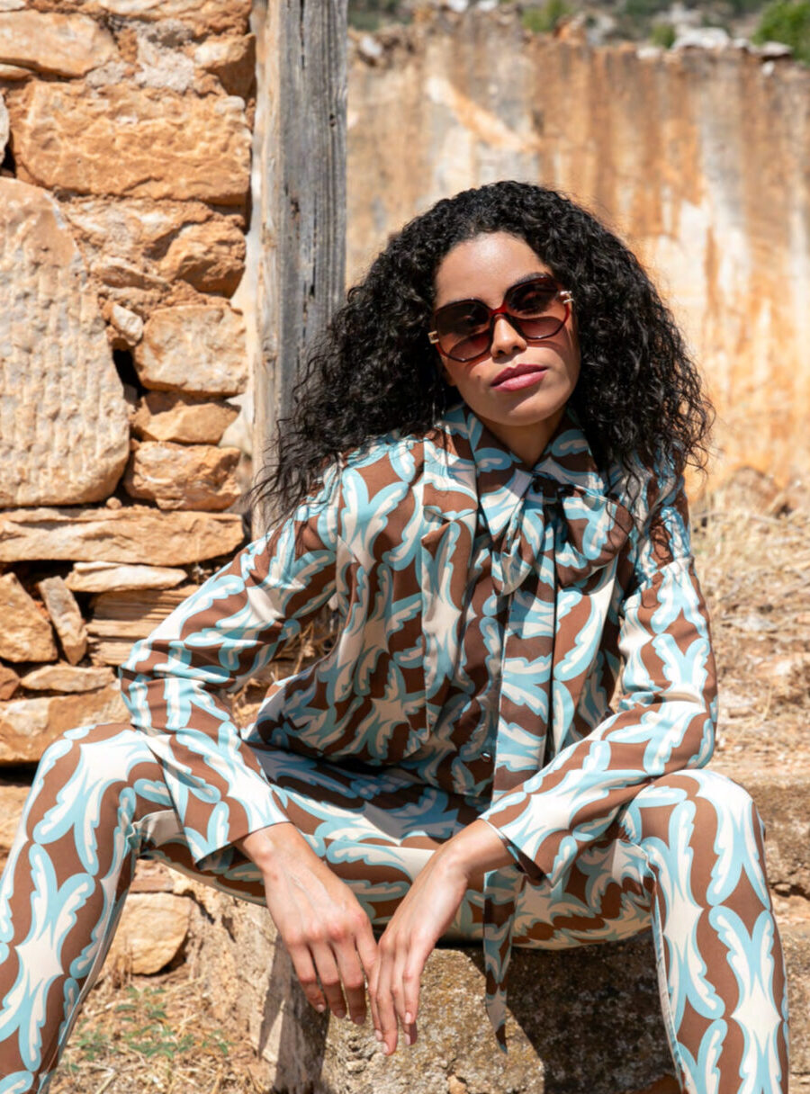 Πουκάμισο με δέσιμο φιόγκο στο λαιμό White 22 - 0120