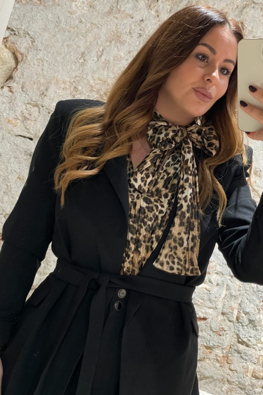 Σακάκι σταυρωτό με ζώνη We Coss – 3025