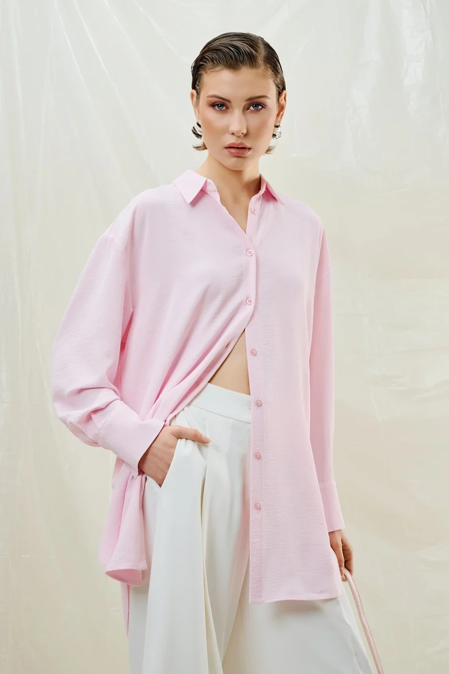 Πουκαμίσα μακρυά σε oversize γραμμή - Desiree - 0944007