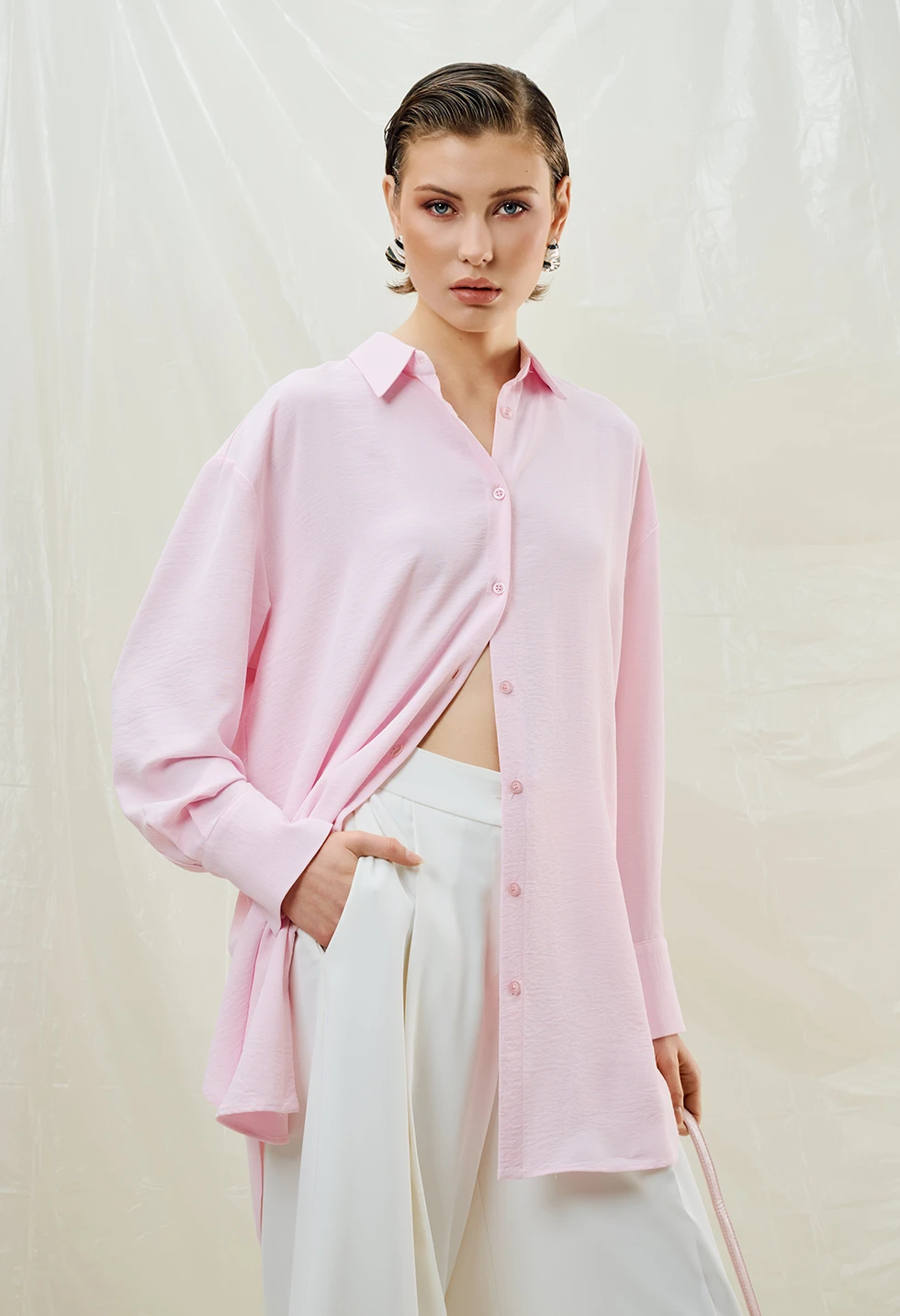 Πουκαμίσα μακρυά σε oversize γραμμή - Desiree - 0944007