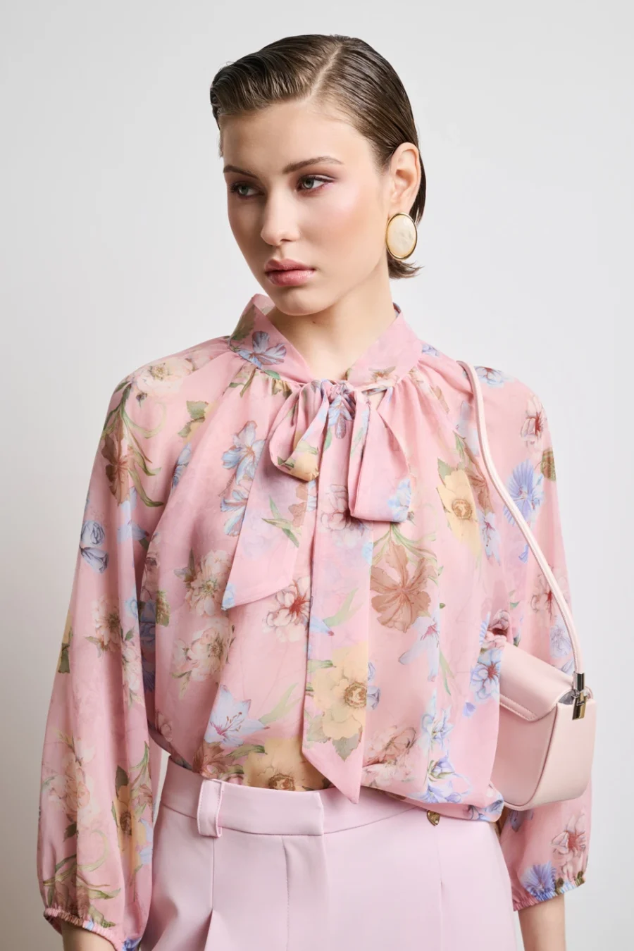 Μπλούζα floral με δέσιμο στο λαιμό Desiree -  1744016