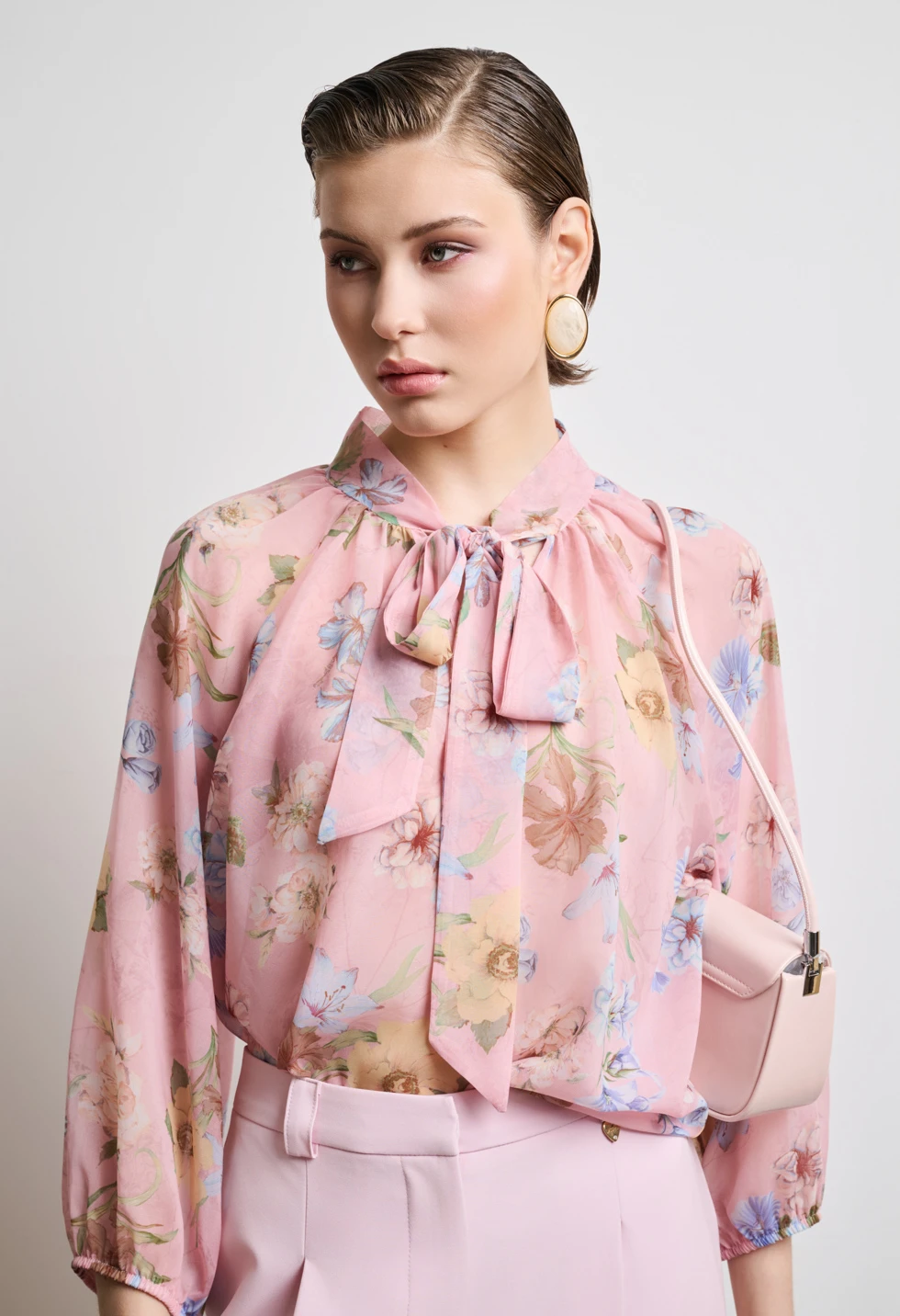 Μπλούζα floral με δέσιμο στο λαιμό Desiree - 1744016
